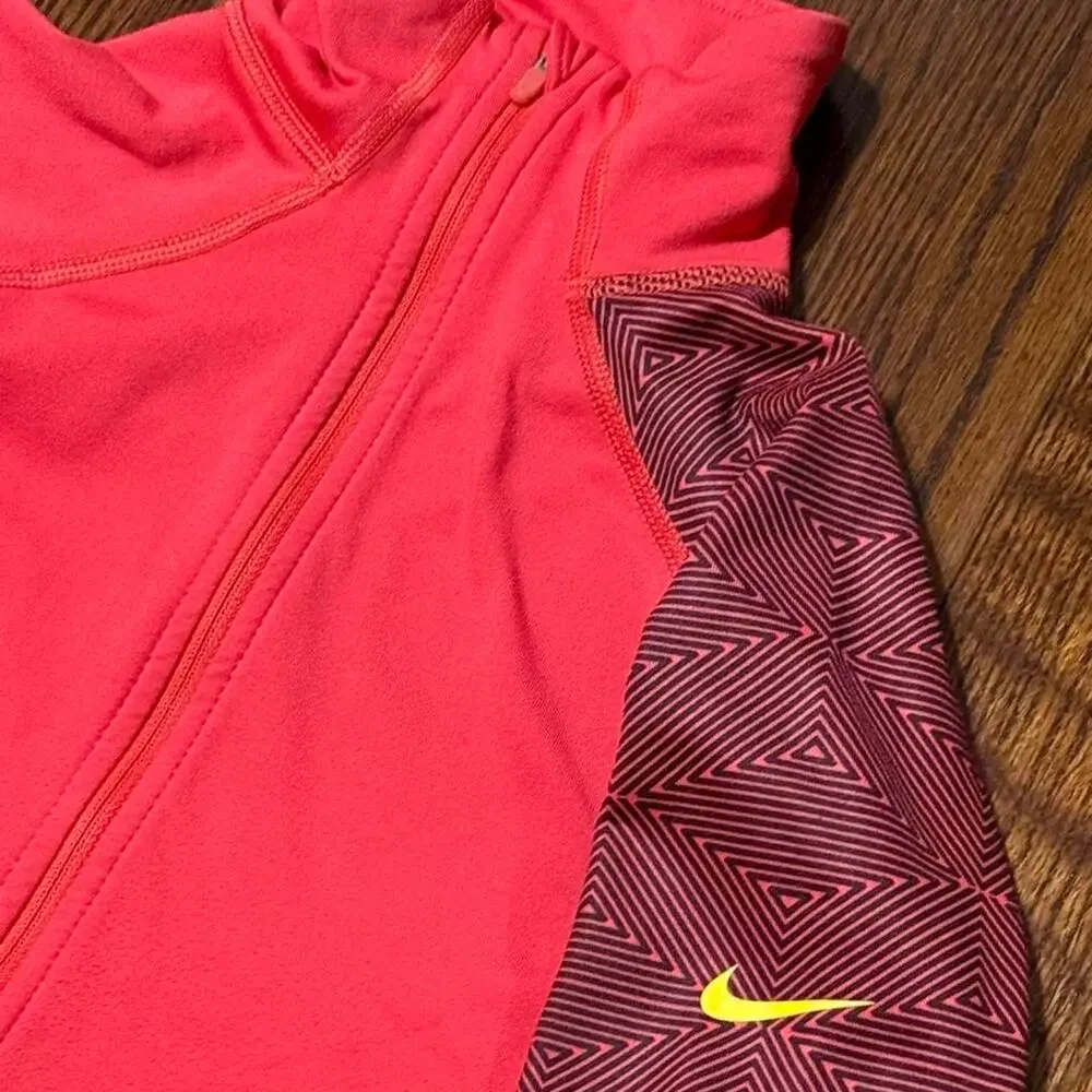 Nike pro orange quarter zip